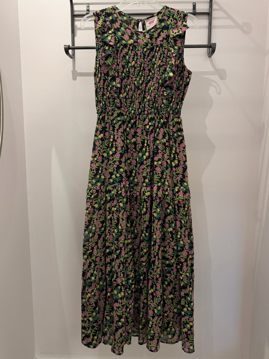 Banjanan Dresses & Skirts - Banjanan Iris Midi Dress Black Floral Print Size Medium